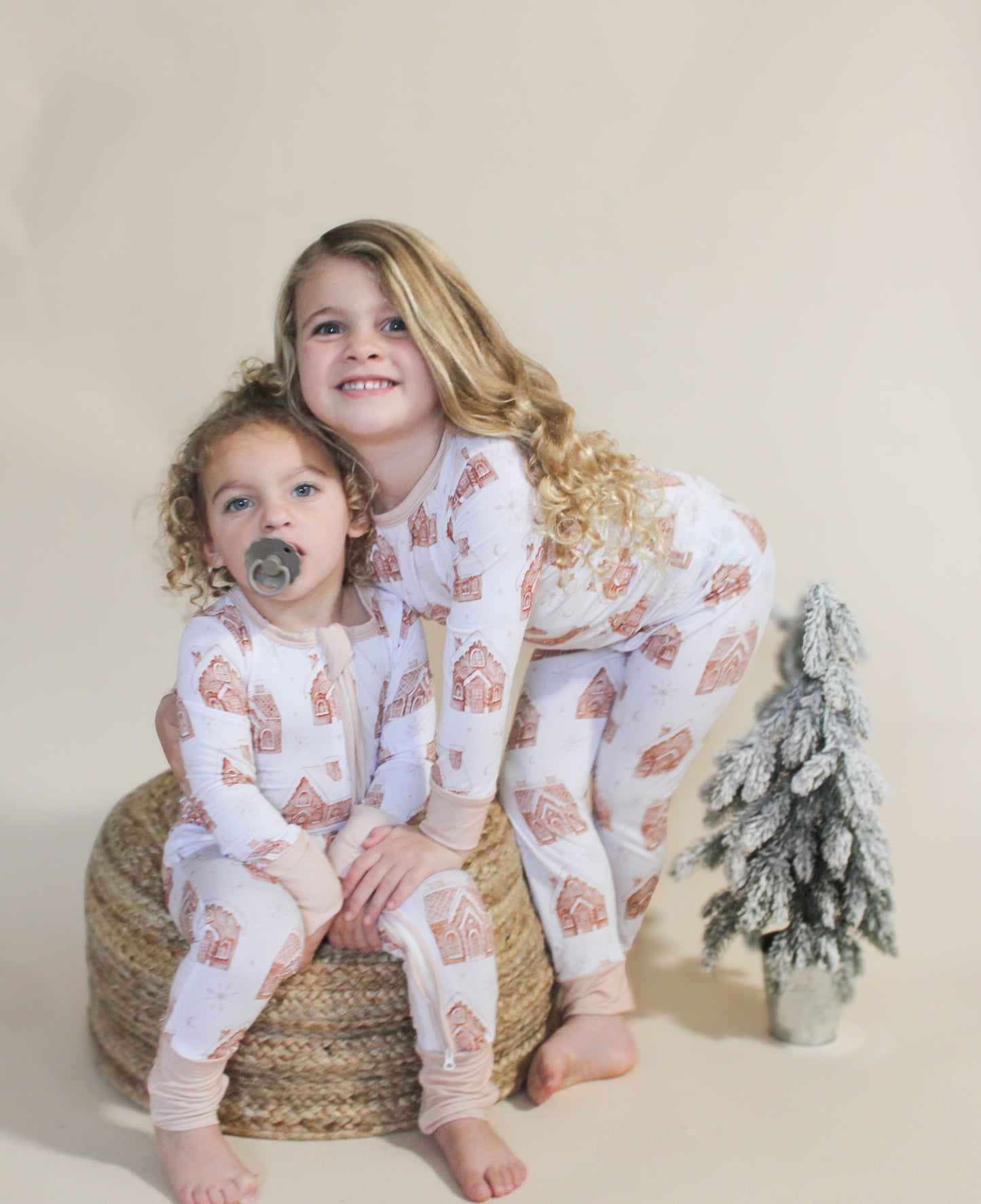 Bamboo zip romper- Gingerbread (BOGO 40% OFF)