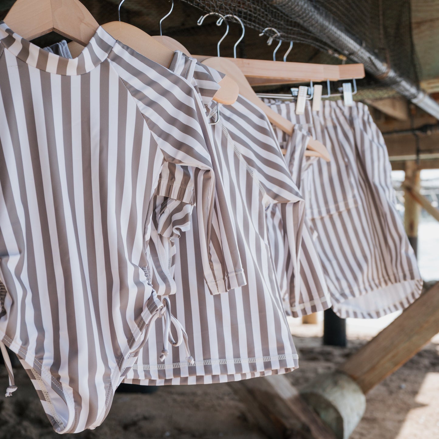 Child Rash Guard | Olive Stripe