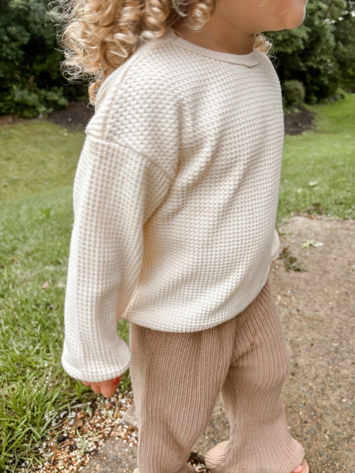 Fall Waffle Knit Blouse