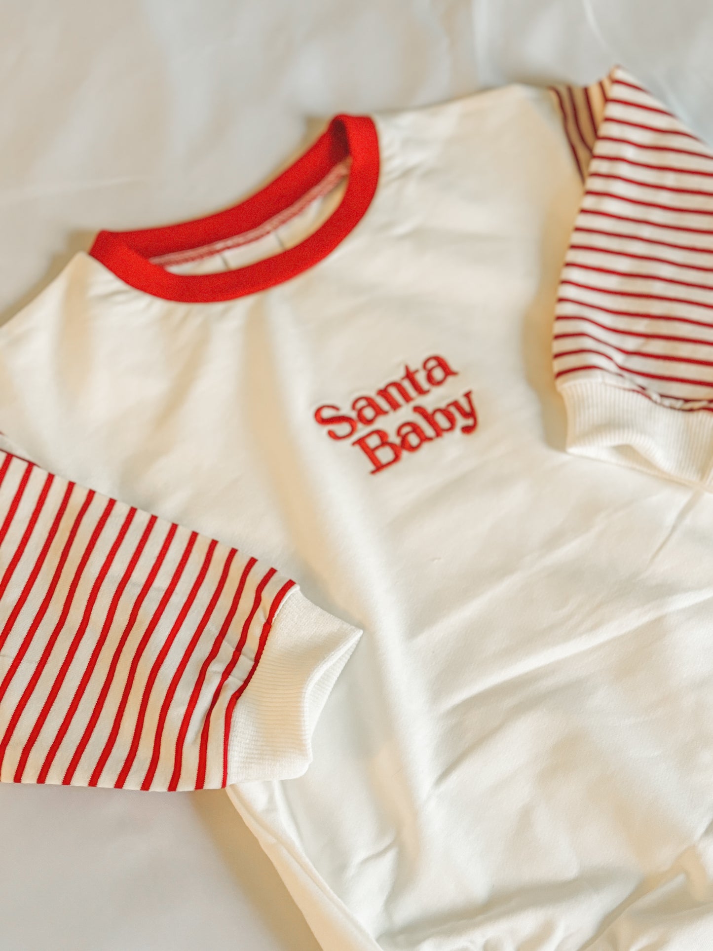 White Santa Baby Bubble Romper