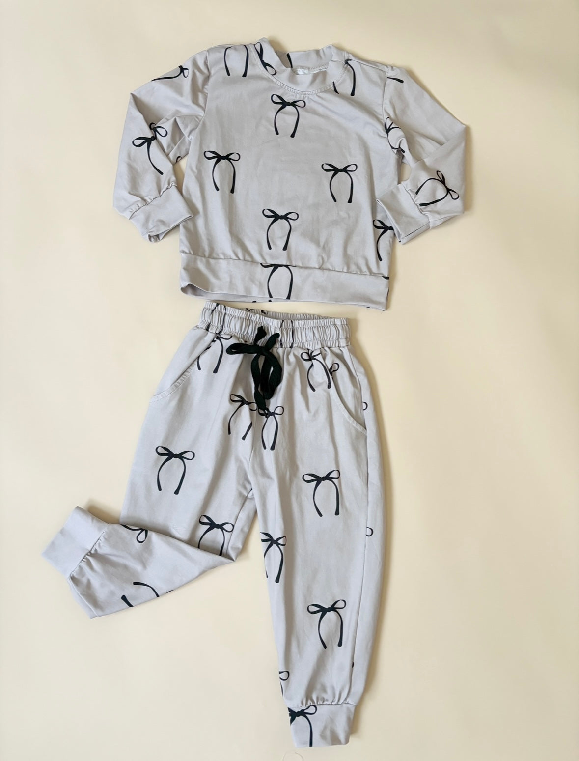 Mocha Jogger set - Bows