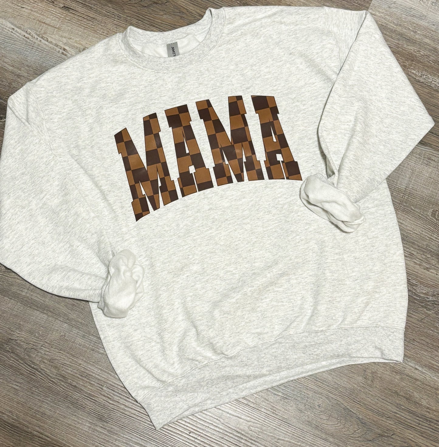 Checkered Mama Crewneck