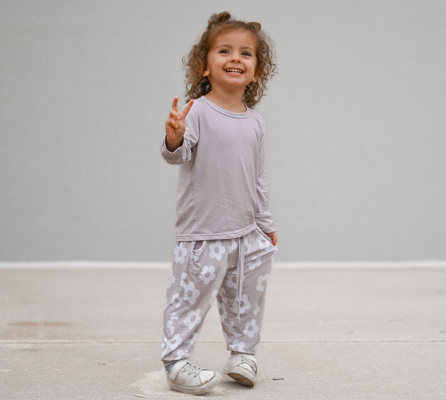 Floral jogger set bamboo