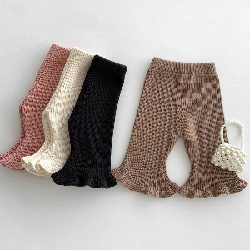 Autumn Flare Knit Pants