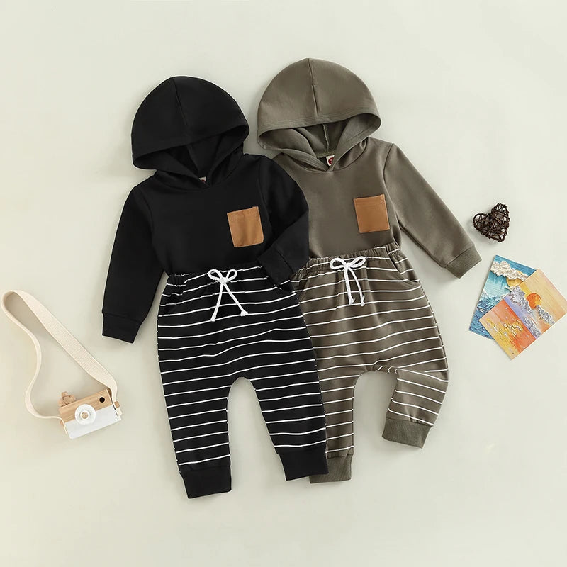 Patchwork Hoodie Set