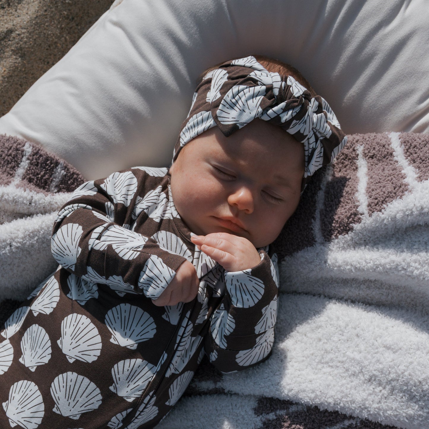 Bamboo Zip Pajamas | Seashells